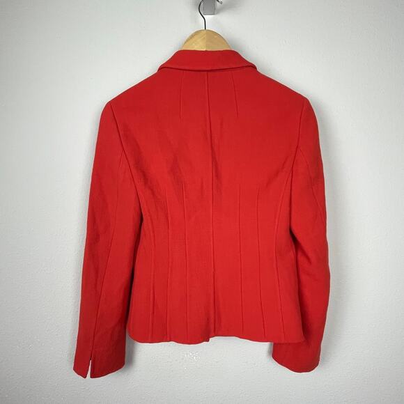 Akris Red Virgin Wool Blazer Size‎ 4 – Schurwolle Minimalist Old Money Style - Picture 4 of 10